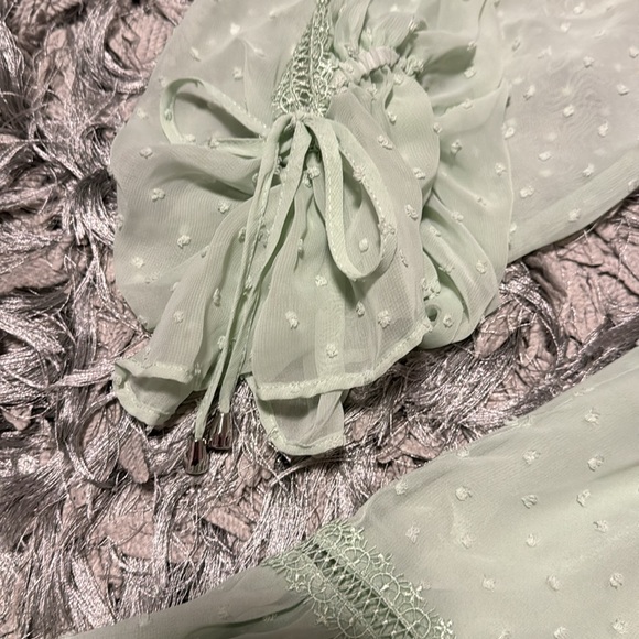 Sage Ever New long puff sleeve mini dress - Picture 4 of 6